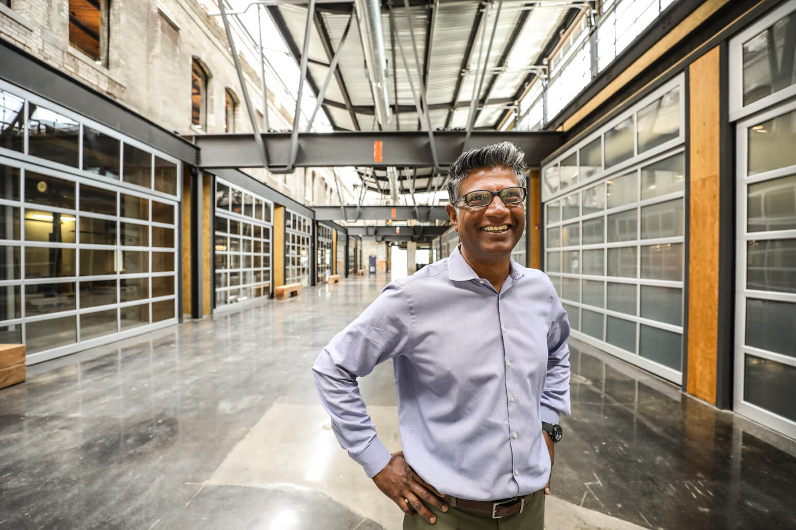 Vena Solutions CEO Don Mal in the lobby of Vena's new headquarters in Toronto's Liberty Village.