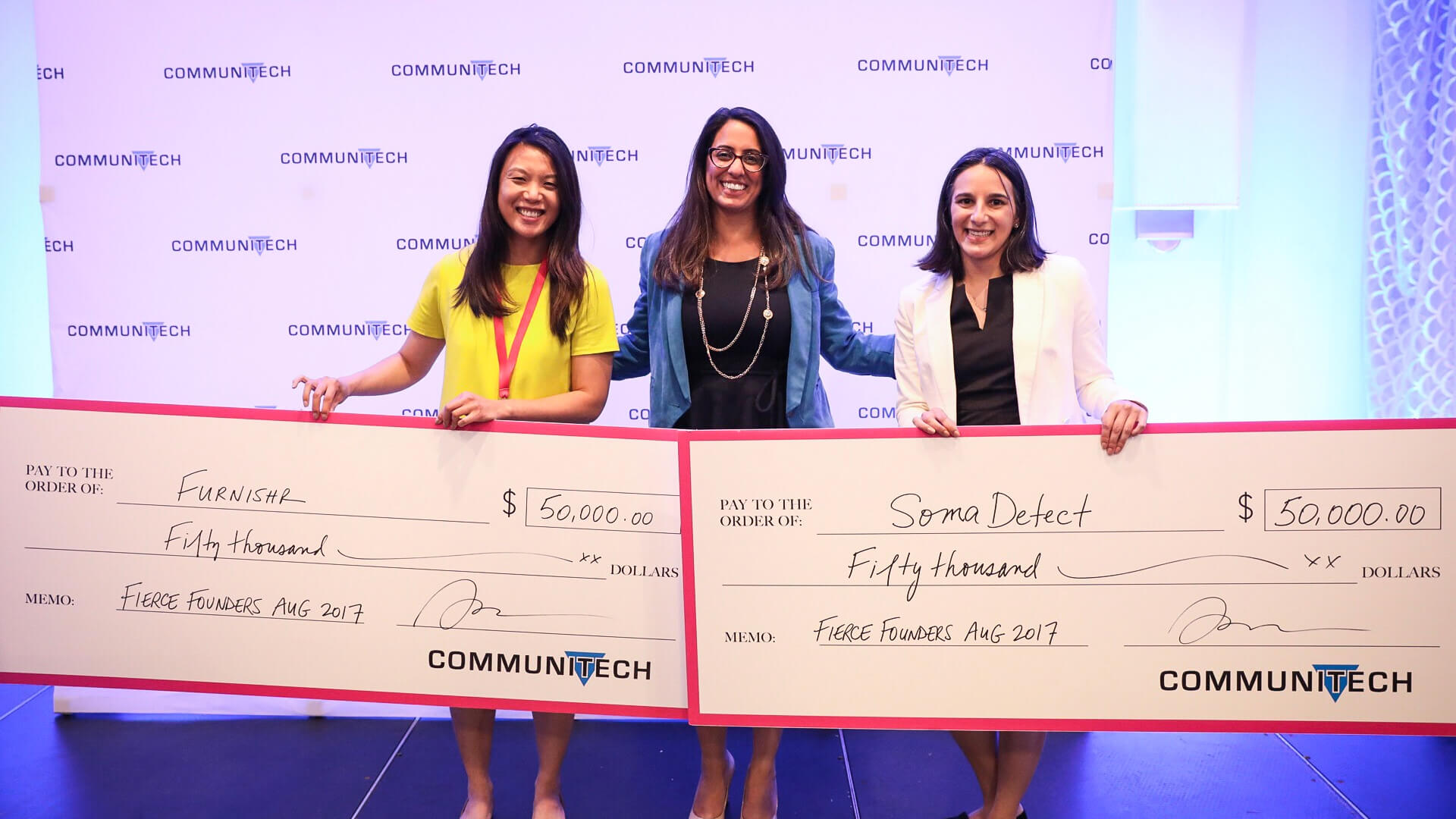 Furnishr and SomaDetect beat out 18 startups with their pitches on Thursday.