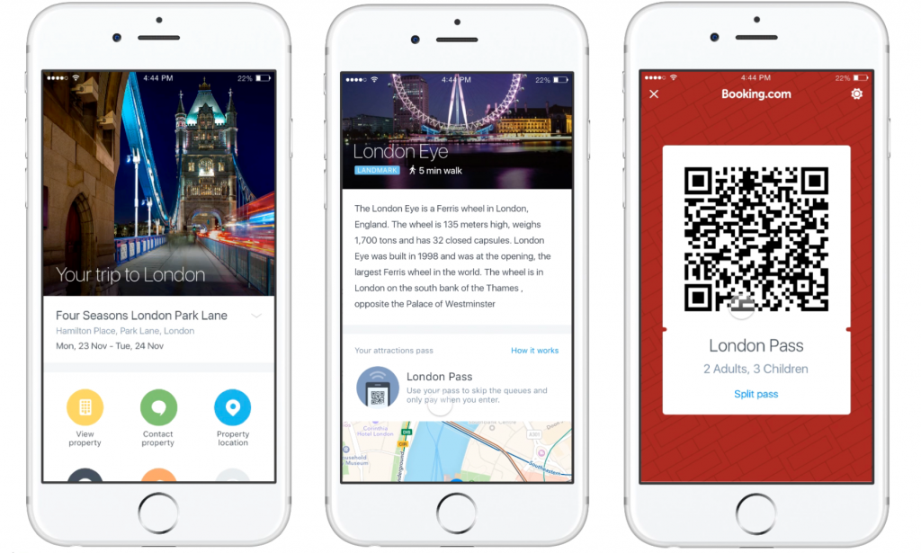 The Booking Experiences feature on Booking.com.