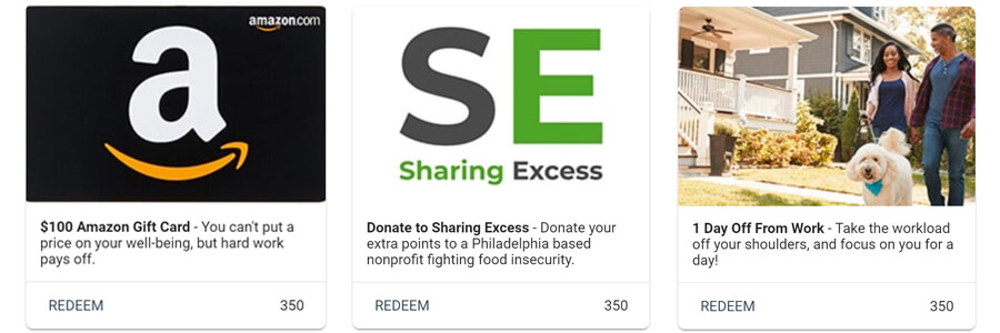 Redeem rewards for participating in wellness program