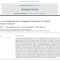 article title and abstract in the journal biological control