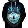 In The Darkness Wolf Hoodie & T Shirt