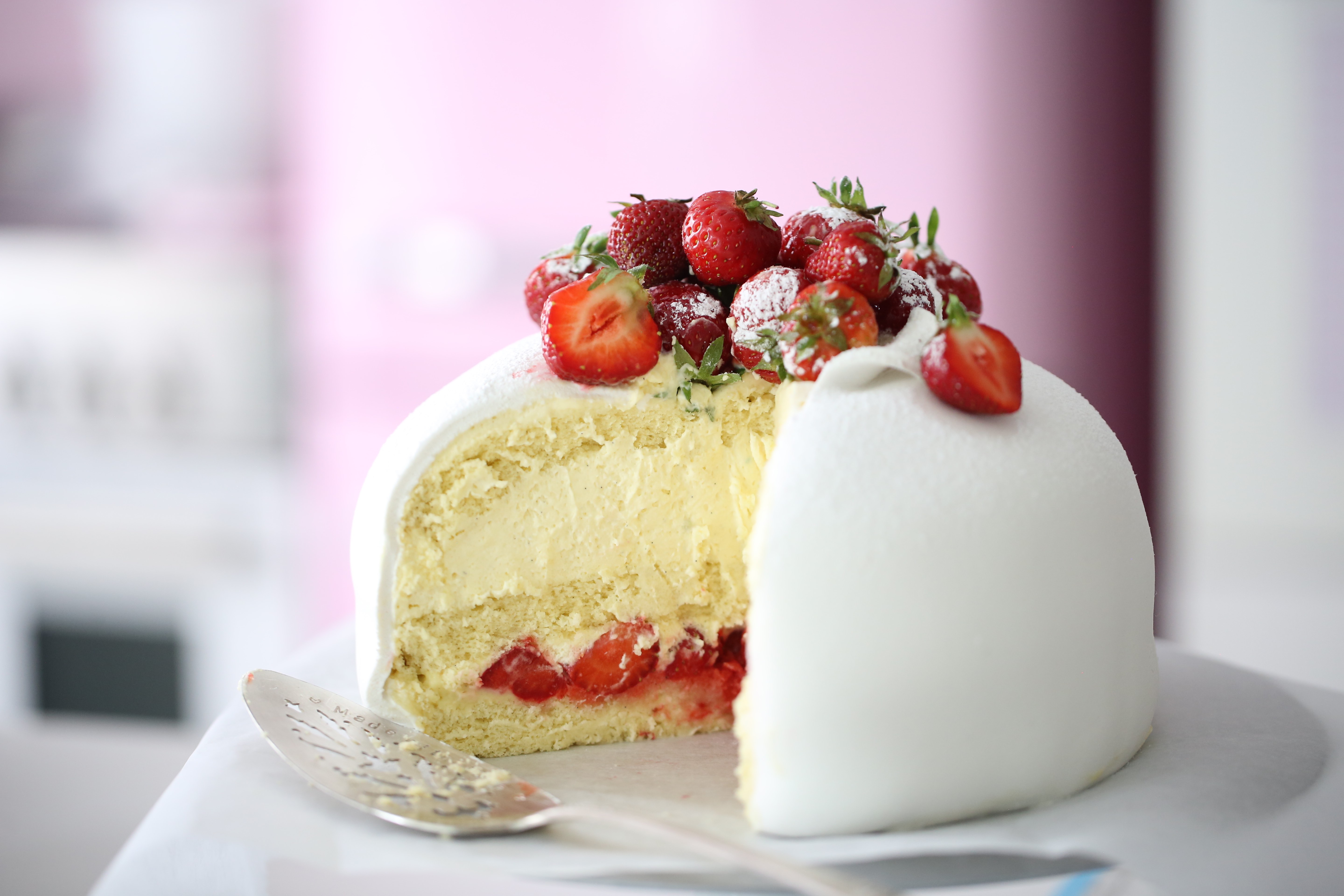 White Strawberry Swedish Princess Cake Recipe Manuela Kjeilen