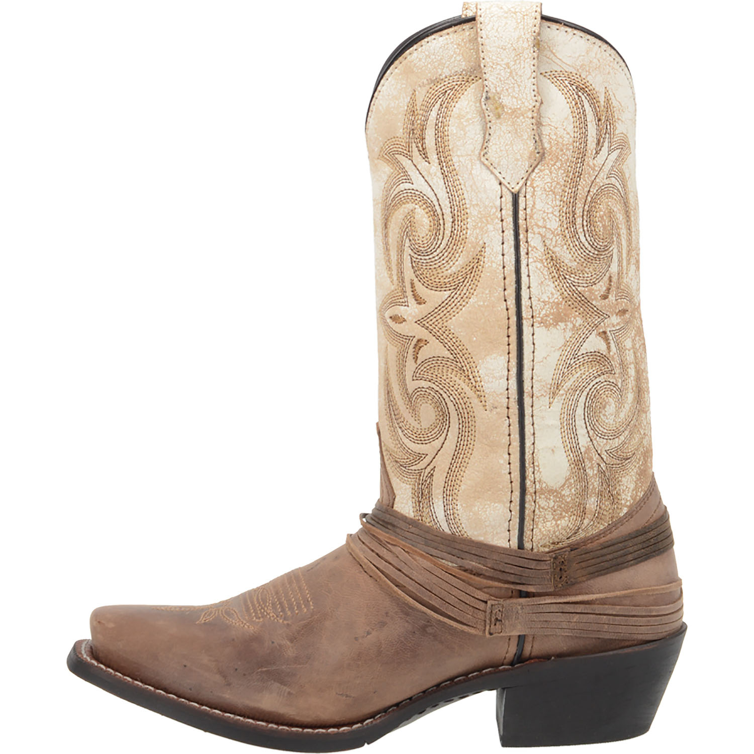 Laredo Womens Myra Cowboy Boots Leather Sand/White - Picture 12 of 64
