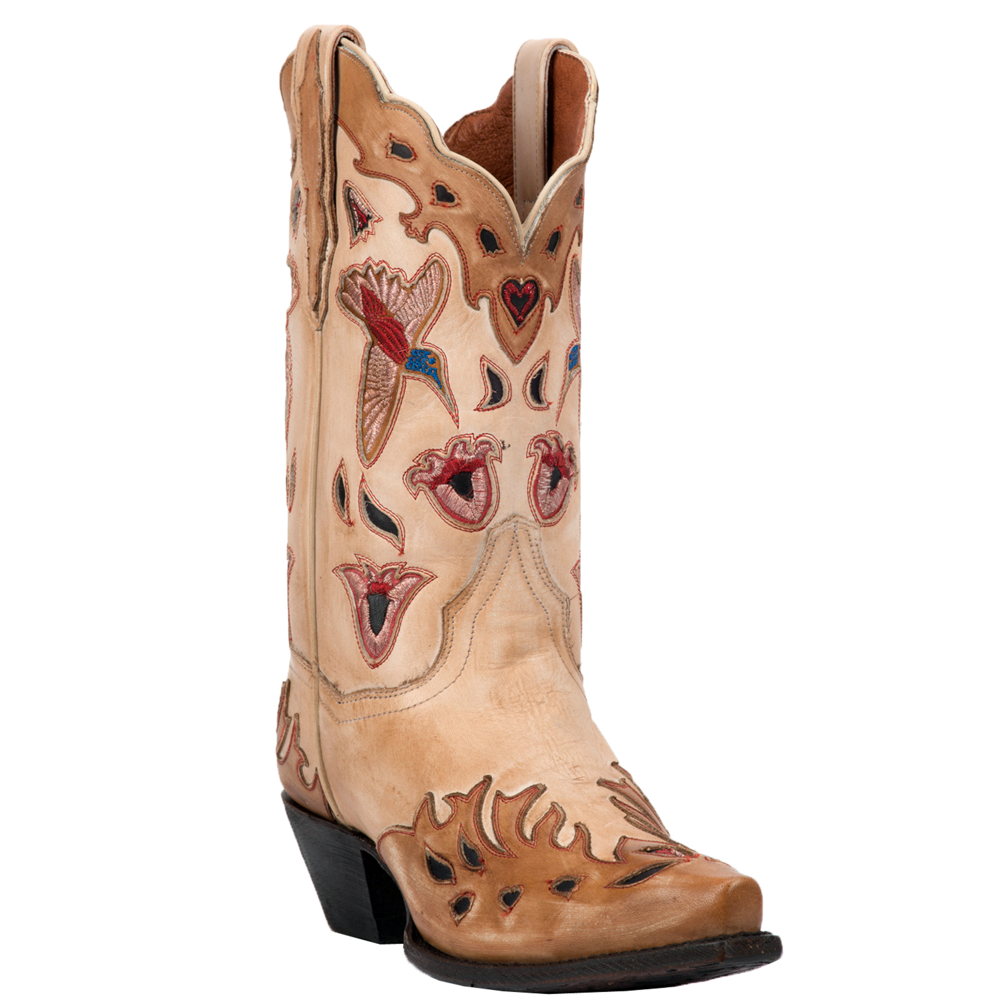 Dan Post Womens Bone Cowboy Boots Leather Snip Toe Dan Post Womens Bone Cowboy Boots Leather Snip Toe