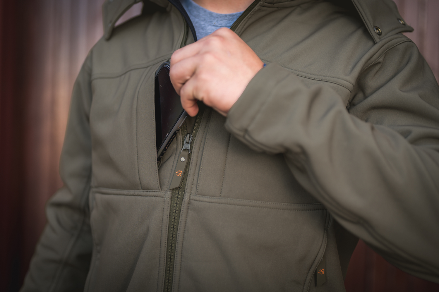 STS Ranchwear Youth Unisex Weston Olive Poly/Spandex Athletic Shell Jacket - Picture 8 of 30