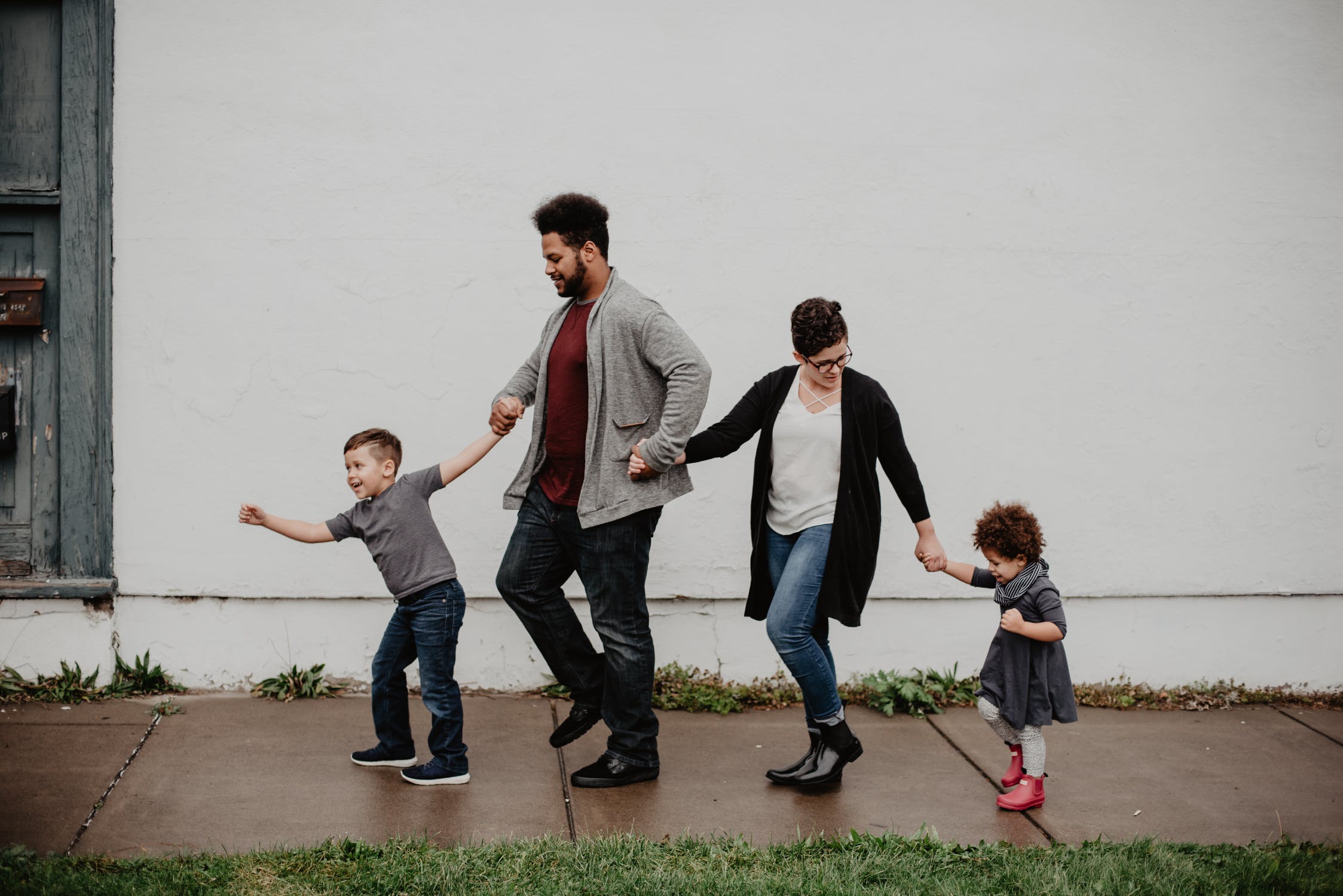 Family walking together