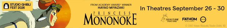 STUDIO GHIBLI FEST 2026 - PRINCESS MONONOKE -  FROM ACADEMY AWARD WINNER HAYAO MIYAZAKI In Theatres September 26-30 FATHOM ENTERTAINMENT 1997 Hayao Miyazaki/Studio Ghibi