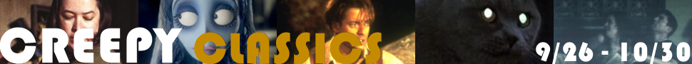 Creepy Classics - 9/26 - 10/30 - Images from the Films Misery, The Corpse Bride, The Mummy (1999), Pet Sematary (1989), and Paranormal Activity