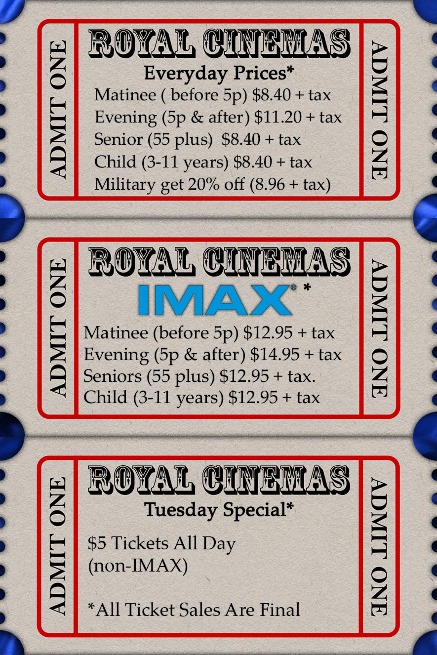 Royal Cinemas Ticket Pricing
