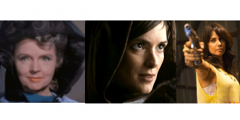 Jane Wyatt, Winona Ryder e Mia Kirshner que interpretam a mãe de Spock, Amanda Grayson