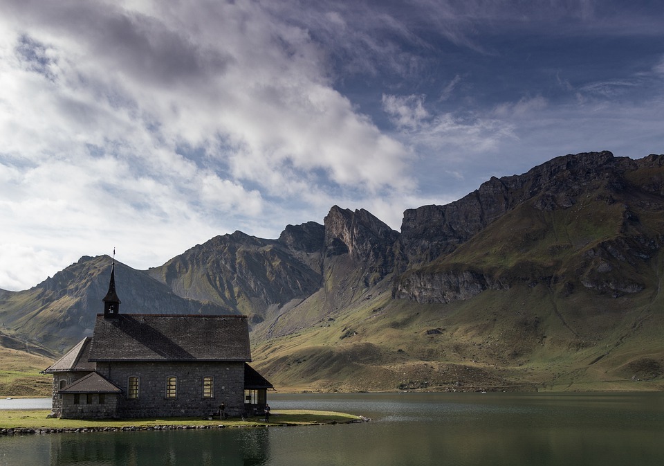 Chapel, Lake, Nature, Landscape, Water, Church, Alpine