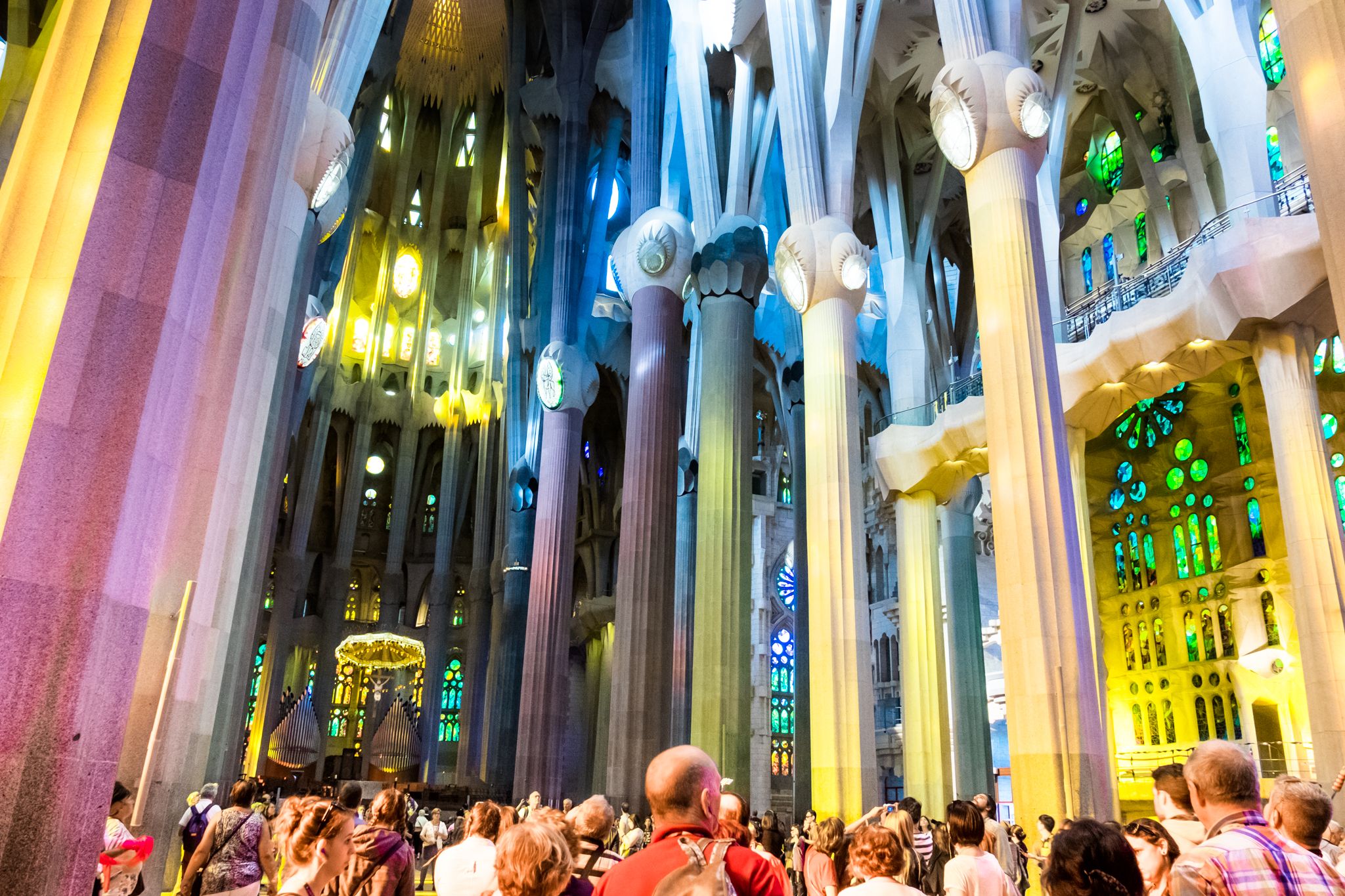 the alien looking insides of the Sagrada Familia