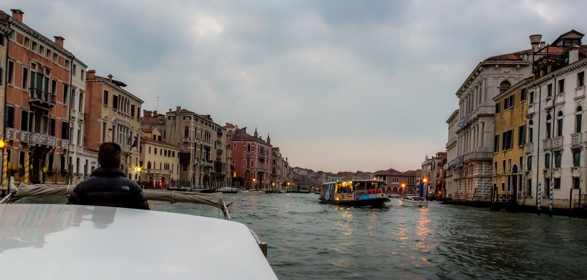 water taxi along the Grand Canal