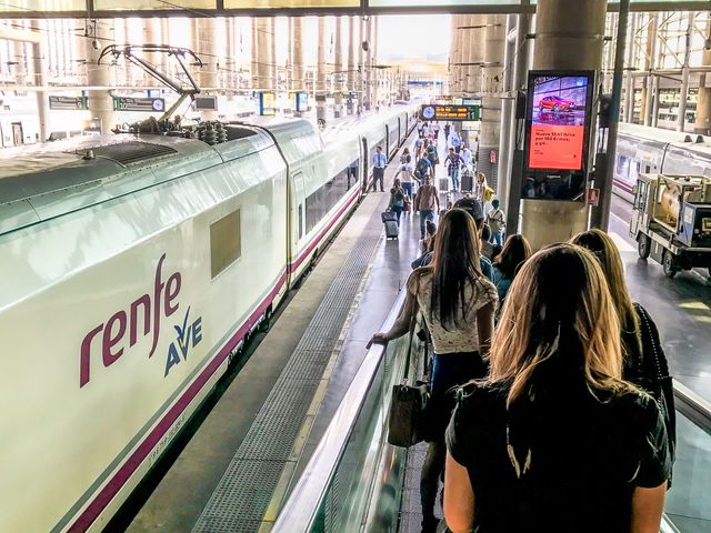 boarding the renfe ave train