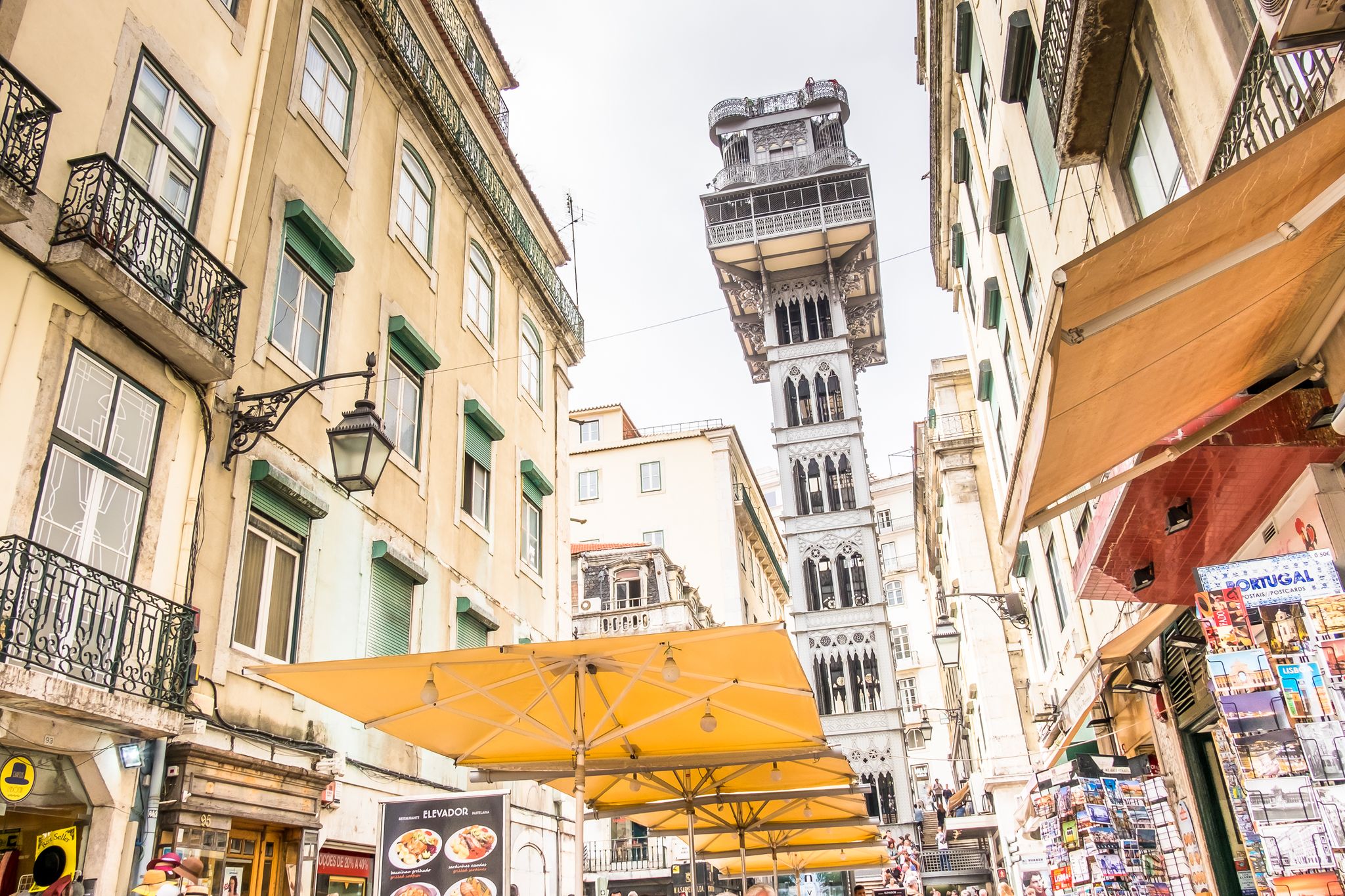 looking up to the Santa Justa Lift