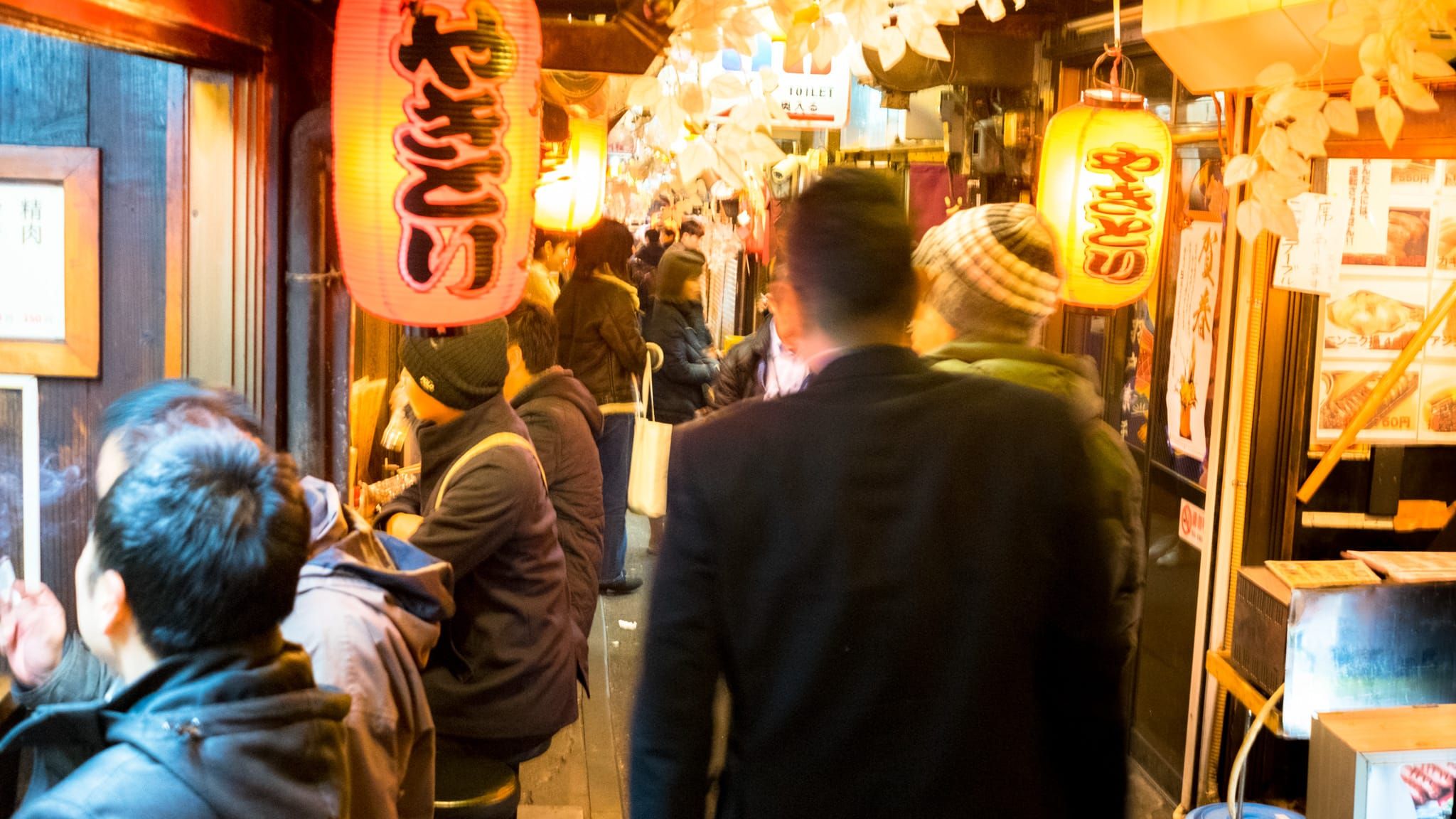 a narrow street of Omoide Yokocho