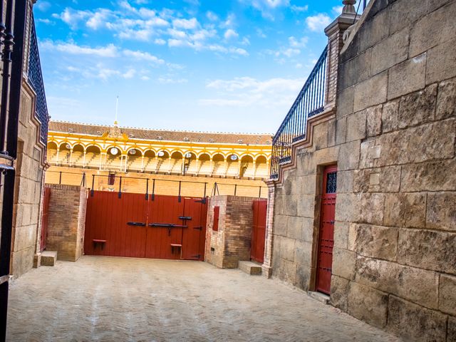 towards the bull pit in the Plaza de Toros de la Maestranza 