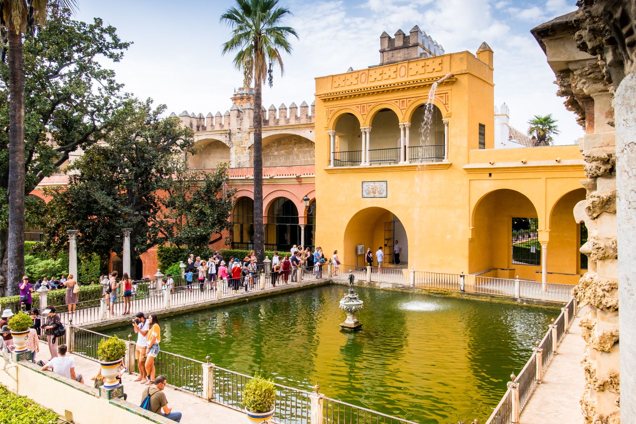 fountain in the gardens of the Alcázar of Sevilla