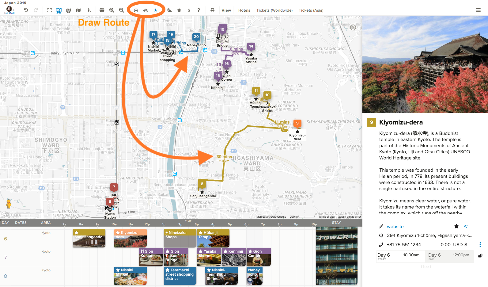 improved itinerary travel routing