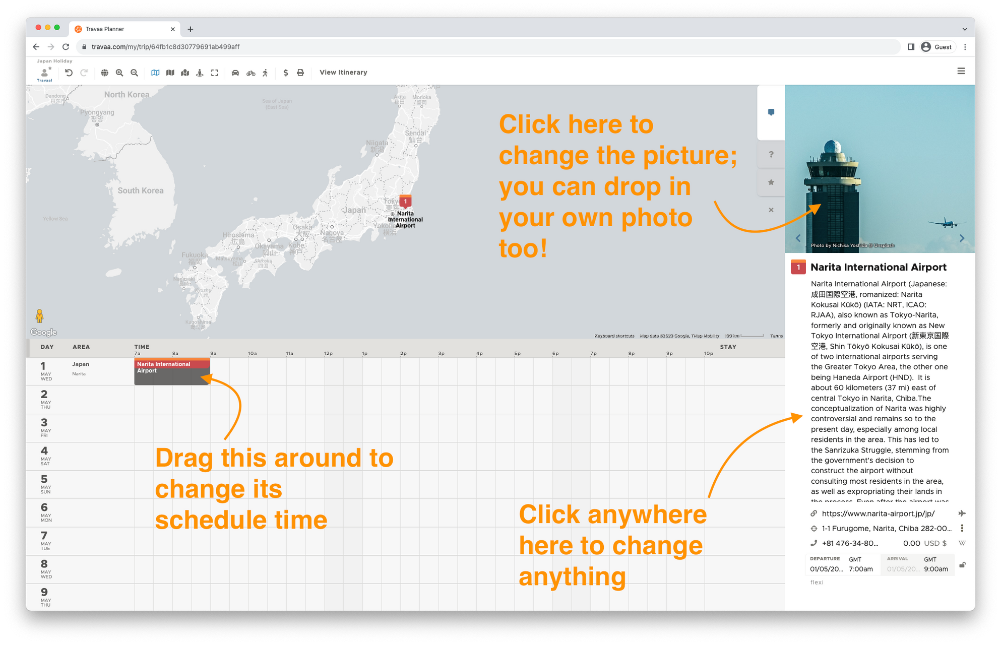 planning your travel itinerary