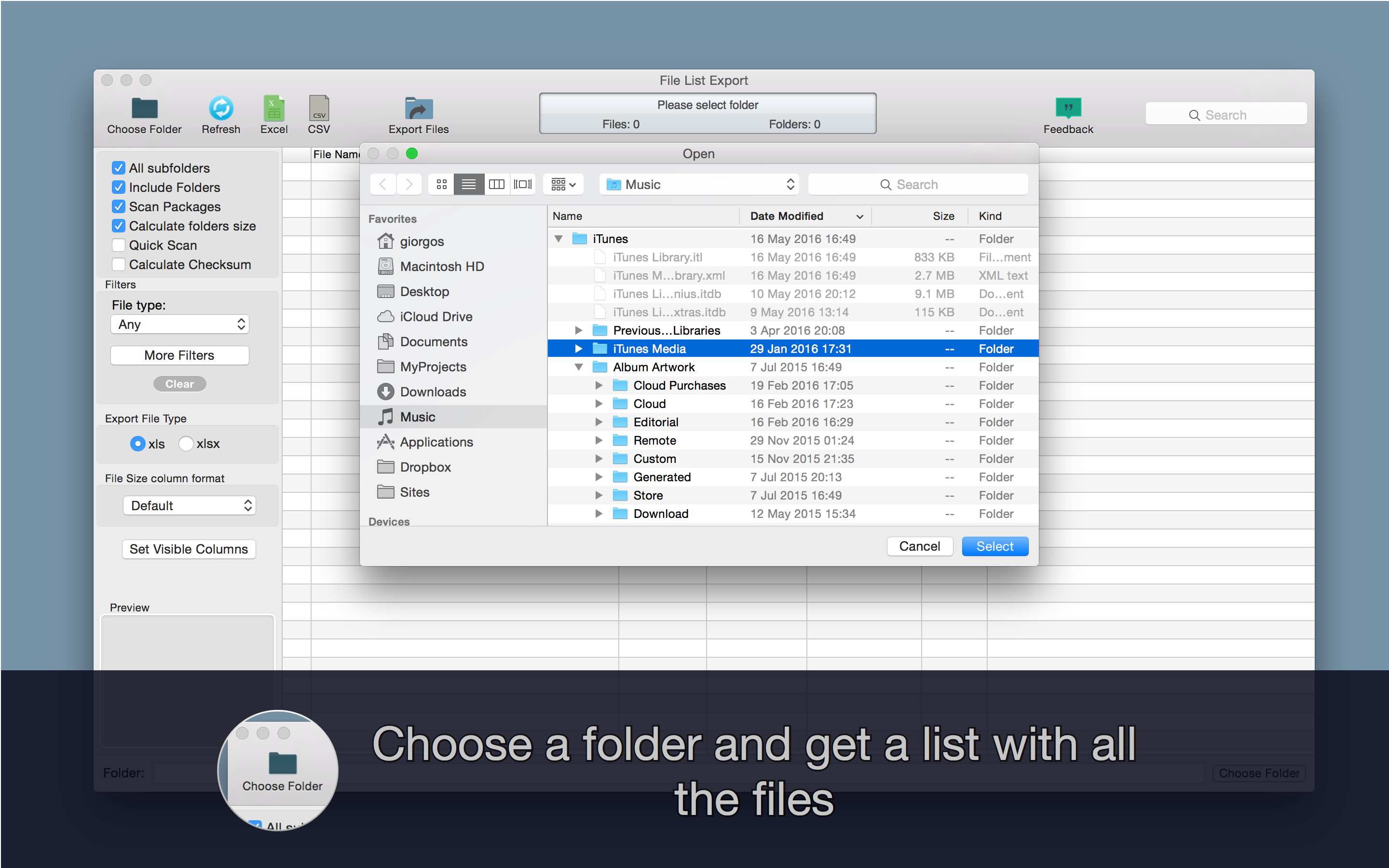 instal File List Export