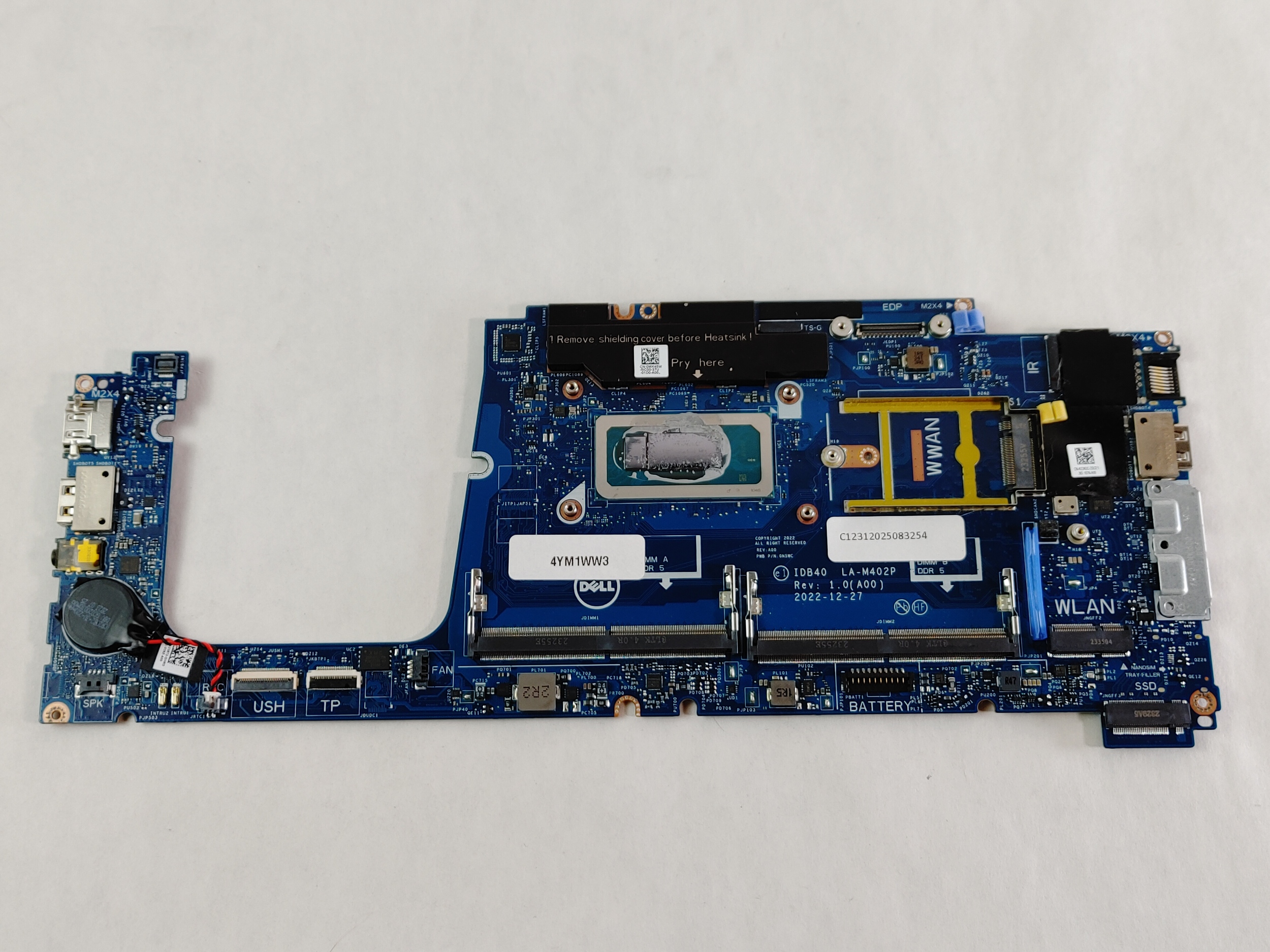 Dell Precision 5570 Core i7-12700H 2.30 GHz DDR5 Motherboard 2JH00 