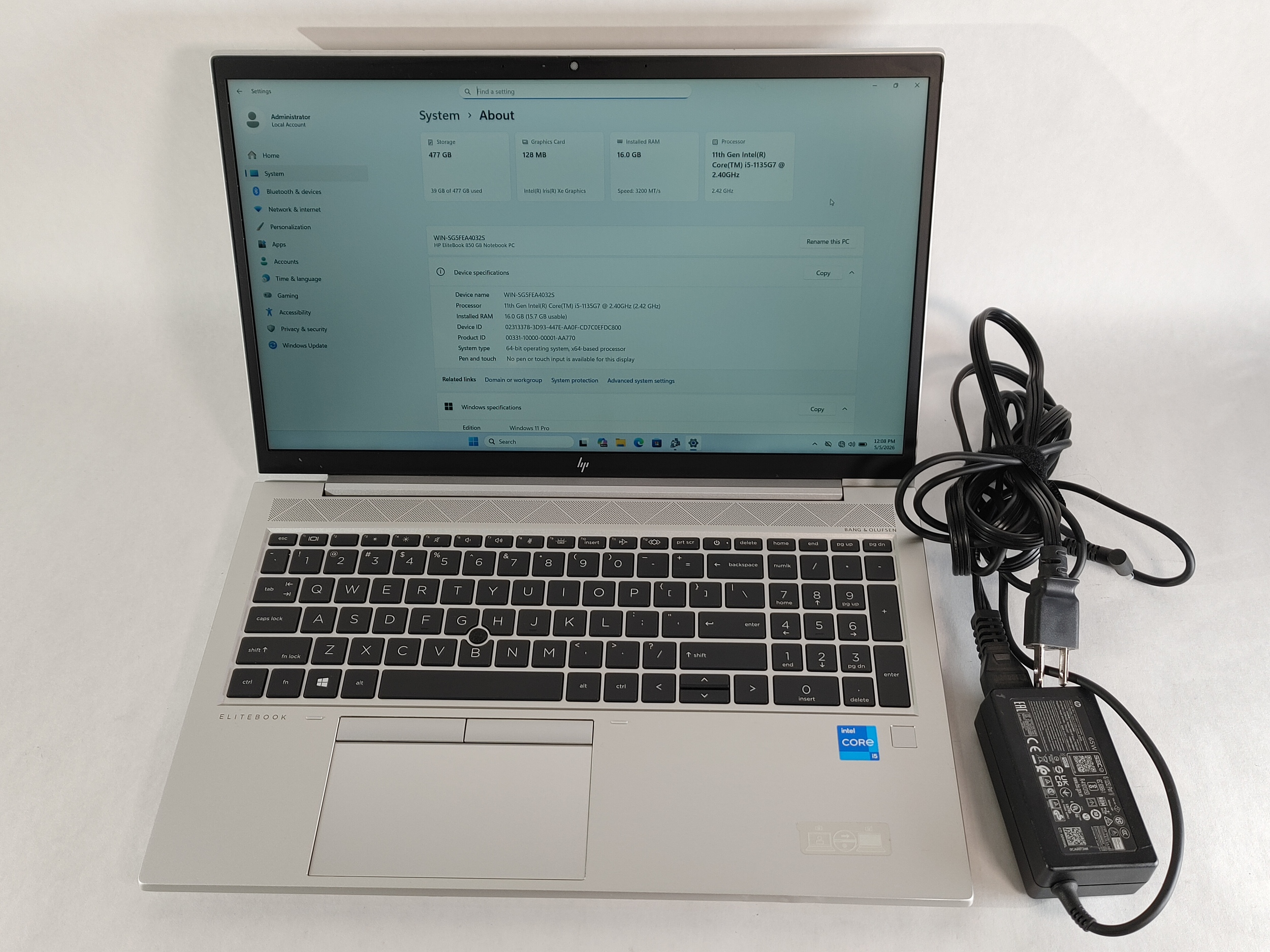 HP ProBook 430 G8 Core i5-1135G7 2.40 GHz 16 GB DDR4 256 GB NVMe 