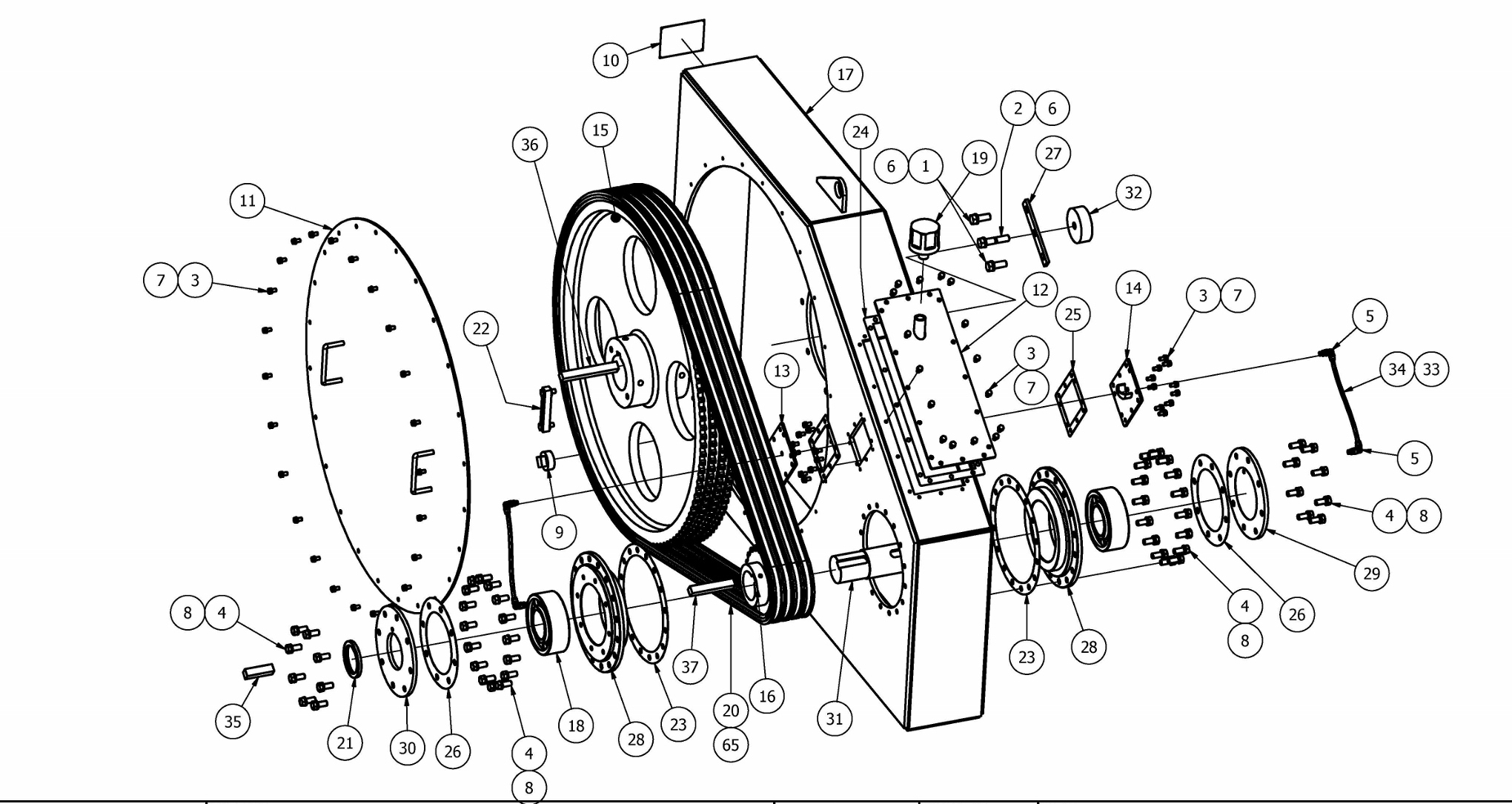 TT-560 Chainbox Parts View