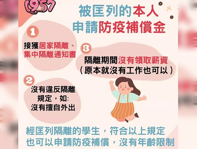 防疫補償金資格被匡列的隔離者