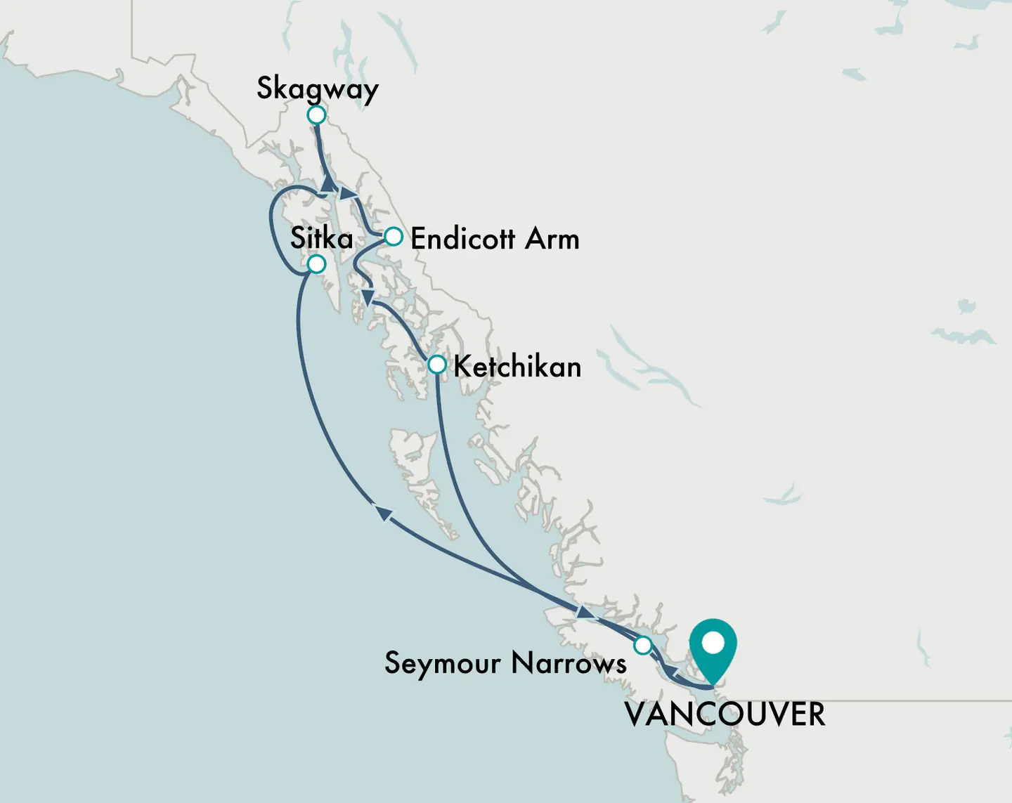 Cruise route map