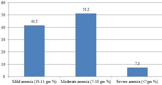 Anemic status of study participants (n=537)
