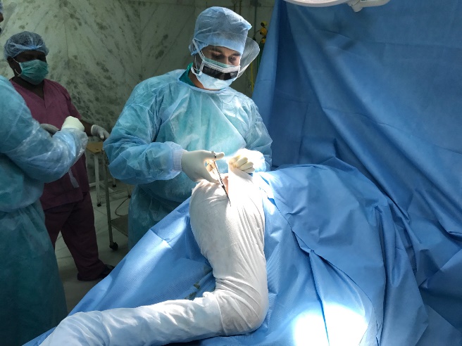 Cutting Stockinette over incision site