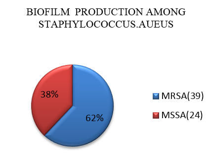Biofilm prodcution among Staphylococcus.aueus by congored method
