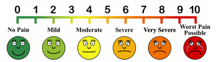 Pain scale range