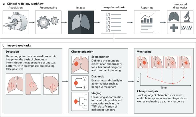 The above schematic diagrams are found in various assignments where AI execution is likely to have a huge impact in radiology