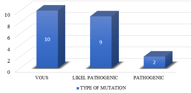 Type of mutation in allspg patients