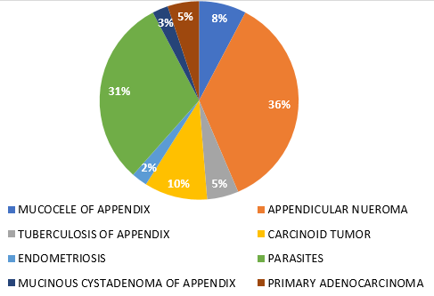 Incidental findings other than inflammation.