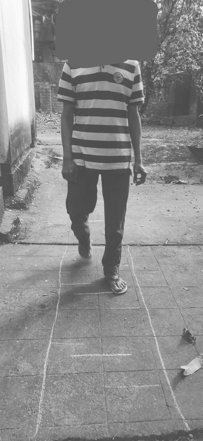 Visual cueing given while over ground walking in the form of colourful stripes