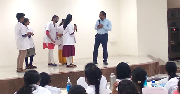 Role play performed by the students