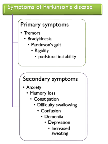 The major symptoms of Parkinson’s disease