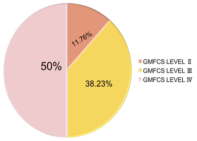 Distribution of GMFCS level.