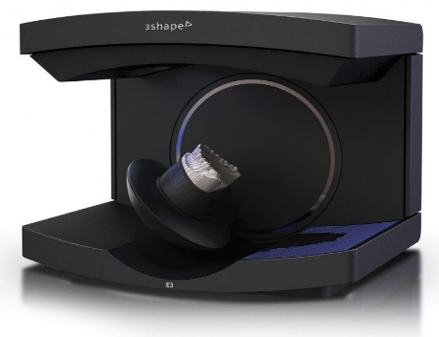 Scanning of the stone cast by 3shape lab scanner