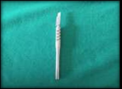 Surgical scalpel 15D, used for scrapping