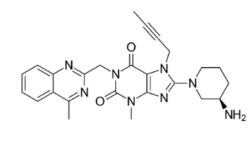 Chemical structure of linagliptin