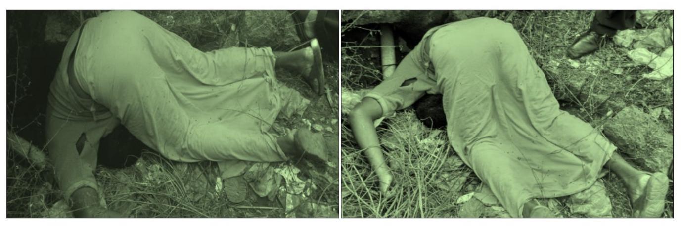 Image showing dead body of a male in an unusual position
