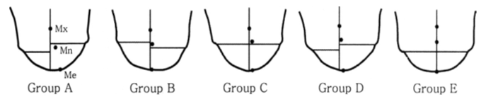 Schematic representation of various groups with different characteristics.