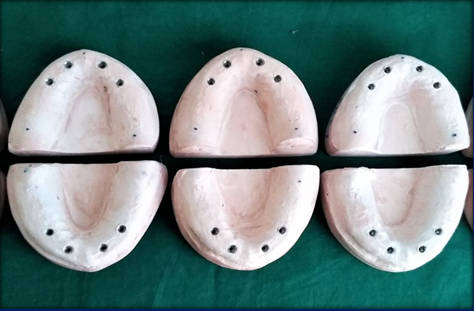 Study models with angulated implants
