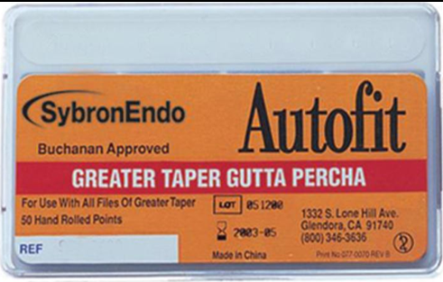 Greater Taper gutta percha cones