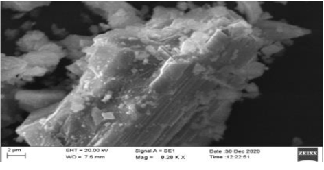 Synthetic calcium SEM Image magnification 8.28KX
